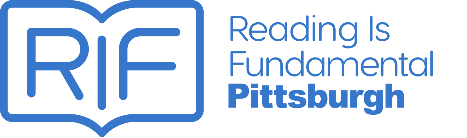 blue logo for Reading Is Fundamental Pittsburgh