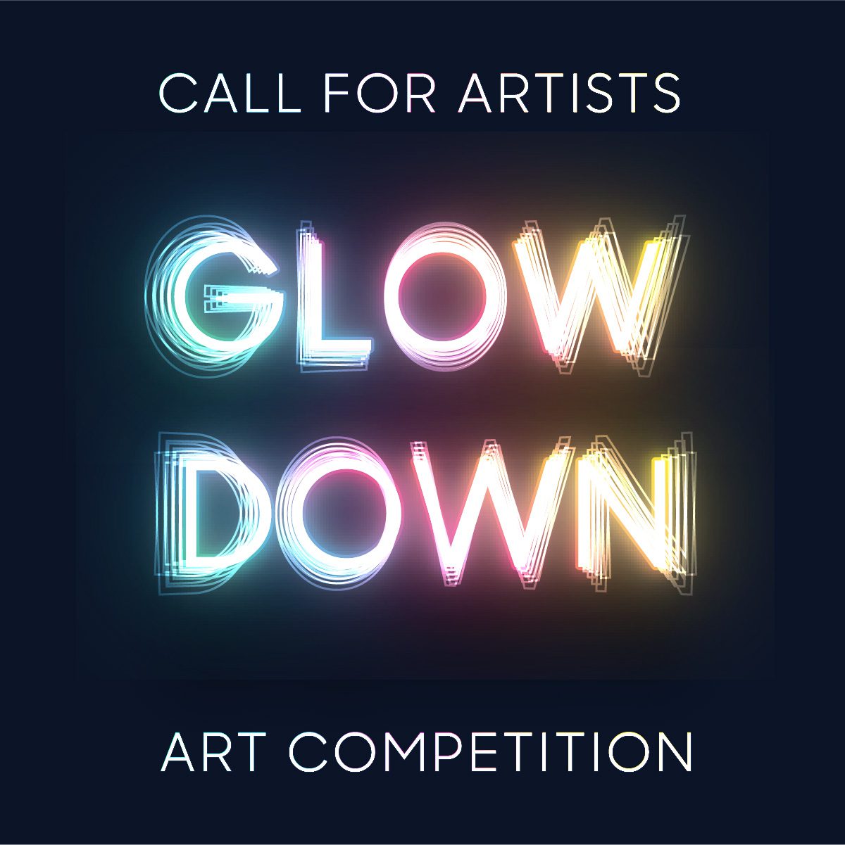 Glow Down Competition sign